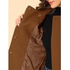 image:imageAllegra K Womens Peter Pan Collar Overcoat Double Breasted Winter Trench Pea CoatDark Brown