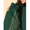 image:imageAllegra K Womens Peter Pan Collar Overcoat Double Breasted Winter Trench Pea CoatDark Green