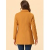 image:imageAllegra K Womens Peter Pan Collar Overcoat Double Breasted Winter Trench Pea CoatDark Khaki