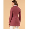 image:imageAllegra K Womens Peter Pan Collar Overcoat Double Breasted Winter Trench Pea CoatDark Pink