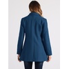image:imageAllegra K Womens Peter Pan Collar Overcoat Double Breasted Winter Trench Pea CoatDeep Blue