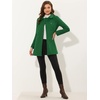 image:imageAllegra K Womens Peter Pan Collar Overcoat Double Breasted Winter Trench Pea CoatGrass Green