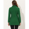 image:imageAllegra K Womens Peter Pan Collar Overcoat Double Breasted Winter Trench Pea CoatGrass Green