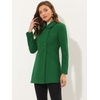 image:imageAllegra K Womens Peter Pan Collar Overcoat Double Breasted Winter Trench Pea CoatGrass Green