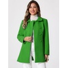 image:imageAllegra K Womens Peter Pan Collar Overcoat Double Breasted Winter Trench Pea CoatGreen