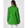 image:imageAllegra K Womens Peter Pan Collar Overcoat Double Breasted Winter Trench Pea CoatGreen