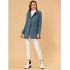 image:imageAllegra K Womens Peter Pan Collar Overcoat Double Breasted Winter Trench Pea CoatGrey Blue