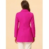 image:imageAllegra K Womens Peter Pan Collar Overcoat Double Breasted Winter Trench Pea CoatHot Pink