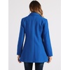 image:imageAllegra K Womens Peter Pan Collar Overcoat Double Breasted Winter Trench Pea CoatIndigo Blue