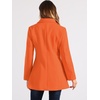 image:imageAllegra K Womens Peter Pan Collar Overcoat Double Breasted Winter Trench Pea CoatOrange