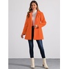 image:imageAllegra K Womens Peter Pan Collar Overcoat Double Breasted Winter Trench Pea CoatOrange