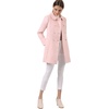 image:imageAllegra K Womens Peter Pan Collar Overcoat Double Breasted Winter Trench Pea CoatPink
