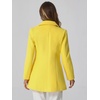 image:imageAllegra K Womens Peter Pan Collar Overcoat Double Breasted Winter Trench Pea CoatYellow