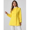 image:imageAllegra K Womens Peter Pan Collar Overcoat Double Breasted Winter Trench Pea CoatYellow