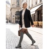 image:imageAllegra K Womens Side Zipper Chunky Heels Knee High BootsGrey