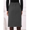 image:imageAllegra K Asymmetrical Work Skirt for Women High Waist Wrap Business Casual Midi SkirtsDark Grey