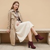 image:imageAllegra K Platform Booties for Women Slouch Round Toe Chunky Heel Ankle BootiesBurgundy