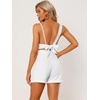 image:imageAllegra K Womens 2 Piece Outfits Casual Summer Sleeveless Knot Back Crop Top Camisole with Shorts