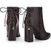 image:imageAllegra K Womens Pointed Toe Back Tie Chunky Heel Ankle BootsDark Brown