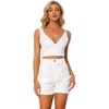 image:imageAllegra K Womens 2 Piece Outfits Casual Summer Sleeveless Knot Back Crop Top Camisole with Shorts