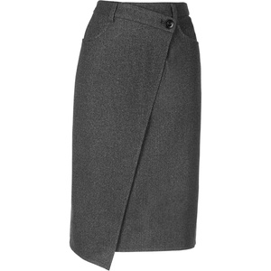 image:imageAllegra K Asymmetrical Work Skirt for Women High Waist Wrap Business Casual Midi SkirtsDark Grey