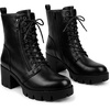 image:imageAllegra K Womens Lace Up Platform Chunky Heel Ankle Combat BootsBlack
