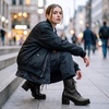 image:imageAllegra K Womens Lace Up Platform Chunky Heel Ankle Combat BootsBlack