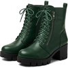 image:imageAllegra K Womens Lace Up Platform Chunky Heel Ankle Combat BootsDark Green