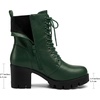image:imageAllegra K Womens Lace Up Platform Chunky Heel Ankle Combat BootsDark Green