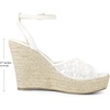 image:imageAllegra K Womens Lace Wedges Ankle Strap Platform Heel Espadrille Wedge Heels SandalsWhite