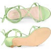 image:imageAllegra K Womens Strappy Sandals Kitten Heels  2 38 inches Heel LaceUp Open Toe Comfortable Faux Leather perfect for Evening Party Wedding Date NightLime Green