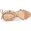 image:imageAllegra K Womens Strappy Sandals Kitten Heels  2 38 inches Heel LaceUp Open Toe Comfortable Faux Leather perfect for Evening Party Wedding Date NightNude