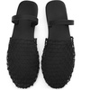 image:imageAllegra K Women Slip on Mesh Braided Hollow Out Flats Sandals  Round Toe Slides Lightweight Casual Lounging Slingback Style Comfortable Fit Breathable MeshBlack