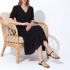 image:imageAllegra K Women Slip on Mesh Braided Hollow Out Flats Sandals  Round Toe Slides Lightweight Casual Lounging Slingback Style Comfortable Fit Breathable MeshKhaki