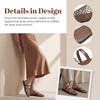 image:imageAllegra K Women Slip on Mesh Braided Hollow Out Flats Sandals  Round Toe Slides Lightweight Casual Lounging Slingback Style Comfortable Fit Breathable MeshBrown