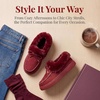image:imageAllegra K Women Winter Faux Suede Laceup Flat Ankle Snow Boots  TPR outsole Nonslip warm Cold weather Heel height 098 inches Breathable durable Protects against snowRed