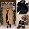 image:imageAllegra K Women Winter Faux Suede Laceup Flat Ankle Snow Boots  TPR outsole Nonslip warm Cold weather Heel height 098 inches Breathable durable Protects against snowBlack
