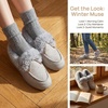 image:imageAllegra K Women Winter Faux Suede Laceup Flat Ankle Snow Boots  TPR outsole Nonslip warm Cold weather Heel height 098 inches Breathable durable Protects against snowGrey