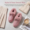 image:imageAllegra K Women Winter Faux Suede Laceup Flat Ankle Snow Boots  TPR outsole Nonslip warm Cold weather Heel height 098 inches Breathable durable Protects against snowPink