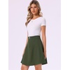 image:imageAllegra K Womens Denim Skirt High Waist Stretch A Line Casual Jean Skirts  Elastic Back High Rise Above Knee Length Flared Pleated Y2k Style Casual Work Daily WearDark Green