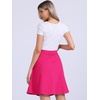 image:imageAllegra K Womens Denim Skirt High Waist Stretch A Line Casual Jean Skirts  Elastic Back High Rise Above Knee Length Flared Pleated Y2k Style Casual Work Daily WearHot Pink