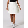 image:imageAllegra K Womens Denim Skirt High Waist Stretch A Line Casual Jean Skirts  Elastic Back High Rise Above Knee Length Flared Pleated Y2k Style Casual Work Daily WearWhite