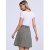 image:imageAllegra K Womens Denim Skirt High Waist Stretch A Line Casual Jean Skirts  Elastic Back High Rise Above Knee Length Flared Pleated Y2k Style Casual Work Daily WearLight Grey