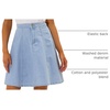 image:imageAllegra K Womens Denim Skirt High Waist Stretch A Line Casual Jean Skirts  Elastic Back High Rise Above Knee Length Flared Pleated Y2k Style Casual Work Daily WearSky Blue