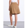 image:imageAllegra K Womens Denim Skirt High Waist Stretch A Line Casual Jean Skirts  Elastic Back High Rise Above Knee Length Flared Pleated Y2k Style Casual Work Daily WearBrown