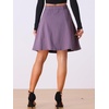 image:imageAllegra K Womens Denim Skirt High Waist Stretch A Line Casual Jean Skirts  Elastic Back High Rise Above Knee Length Flared Pleated Y2k Style Casual Work Daily WearGrey Purple