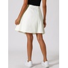 image:imageAllegra K Womens Denim Skirt High Waist Stretch A Line Casual Jean Skirts  Elastic Back High Rise Above Knee Length Flared Pleated Y2k Style Casual Work Daily WearWhite