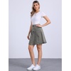 image:imageAllegra K Womens Denim Skirt High Waist Stretch A Line Casual Jean Skirts  Elastic Back High Rise Above Knee Length Flared Pleated Y2k Style Casual Work Daily WearLight Grey
