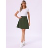 image:imageAllegra K Womens Denim Skirt High Waist Stretch A Line Casual Jean Skirts  Elastic Back High Rise Above Knee Length Flared Pleated Y2k Style Casual Work Daily WearDark Green