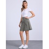 image:imageAllegra K Womens Denim Skirt High Waist Stretch A Line Casual Jean Skirts  Elastic Back High Rise Above Knee Length Flared Pleated Y2k Style Casual Work Daily WearLight Grey
